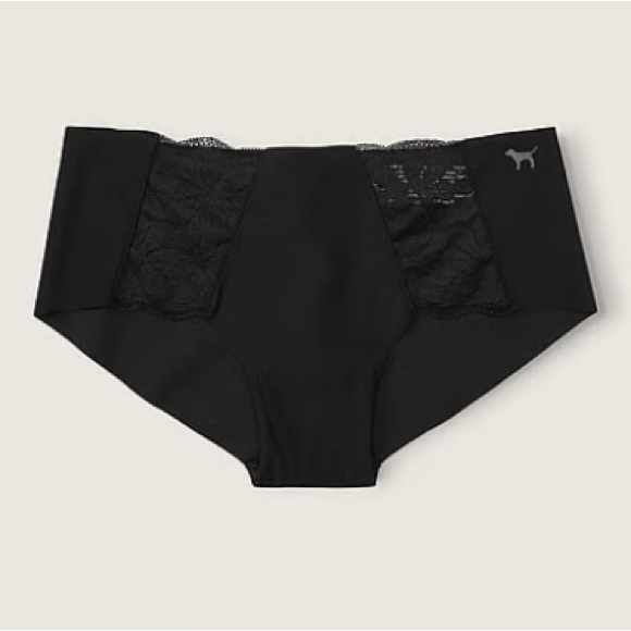 NWT PINK Victoria’s Secret No-Show Cheekster Panty. Pure Black. - Picture 2 of 12